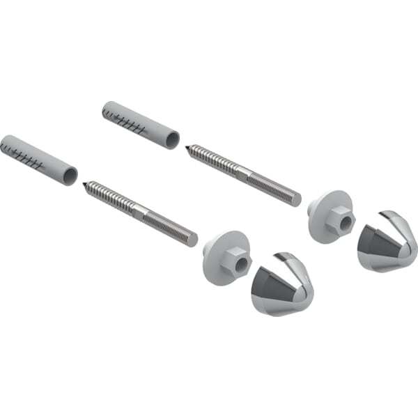 Geberit Urinal-Befestigungssatz mit Kunststoff Abdeckkappen verchromt, 521011000