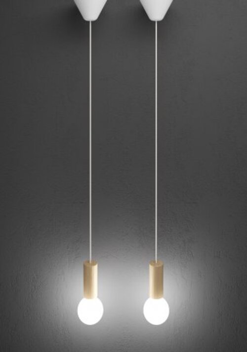 Burgbad Mya Leuchtenset für Deckenanschluss ACEM010, Gehäuse: Eiche Natur / Weiß, ACEM010A0297