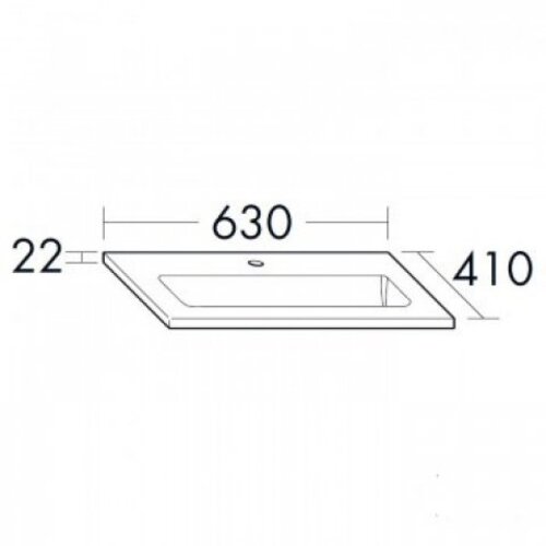 Burgbad Bel Keramik-Waschtisch, 1 Hahnloch, Breite: 630mm, Weiß, SFCL063