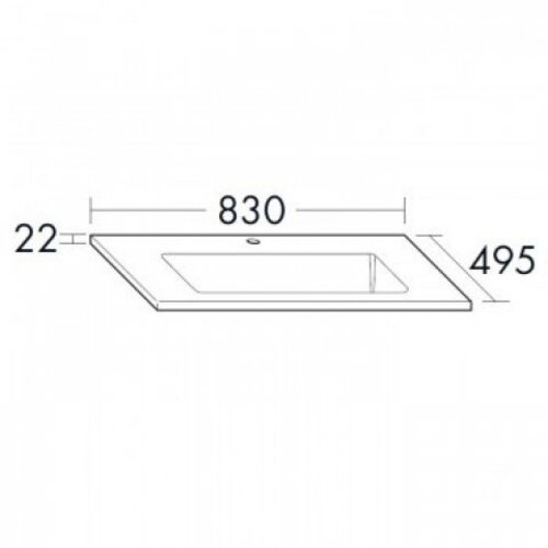 Burgbad Bel Keramik-Waschtisch, 1 Hahnloch, Breite: 830mm, Weiß, SFCL083