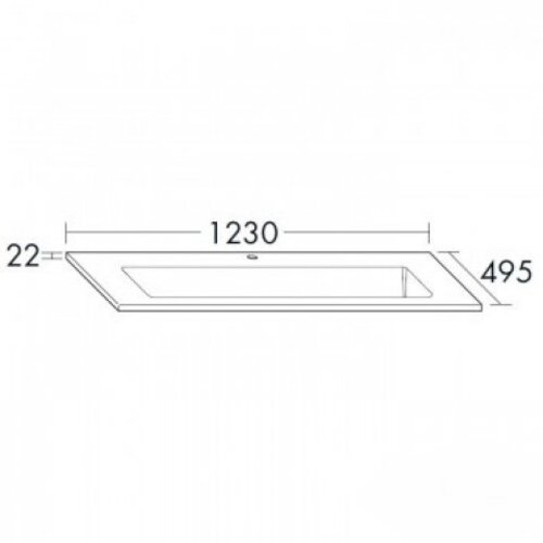 Burgbad Bel Keramik-Waschtisch, 1 Hahnloch, Breite: 1230mm, Weiß, SFCL123