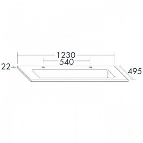 Burgbad Bel Keramik-Waschtisch, 2 Hahnlöcher, Breite: 1230mm, Weiß, SFCM123