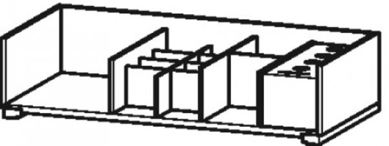 Duravit XSquare Einrichtungssystem für Schrankbreiten 80,0 cm, ohne Siphonausschnitt, Position links, neben Keramik, UV9730L7777