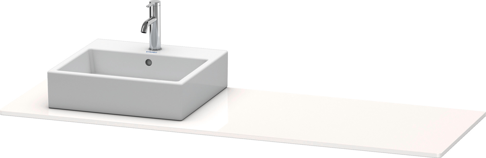 Duravit Xsquare Konsole, 1 Ausschnitt Links, 1600X16x550mm, Xs060hl7575