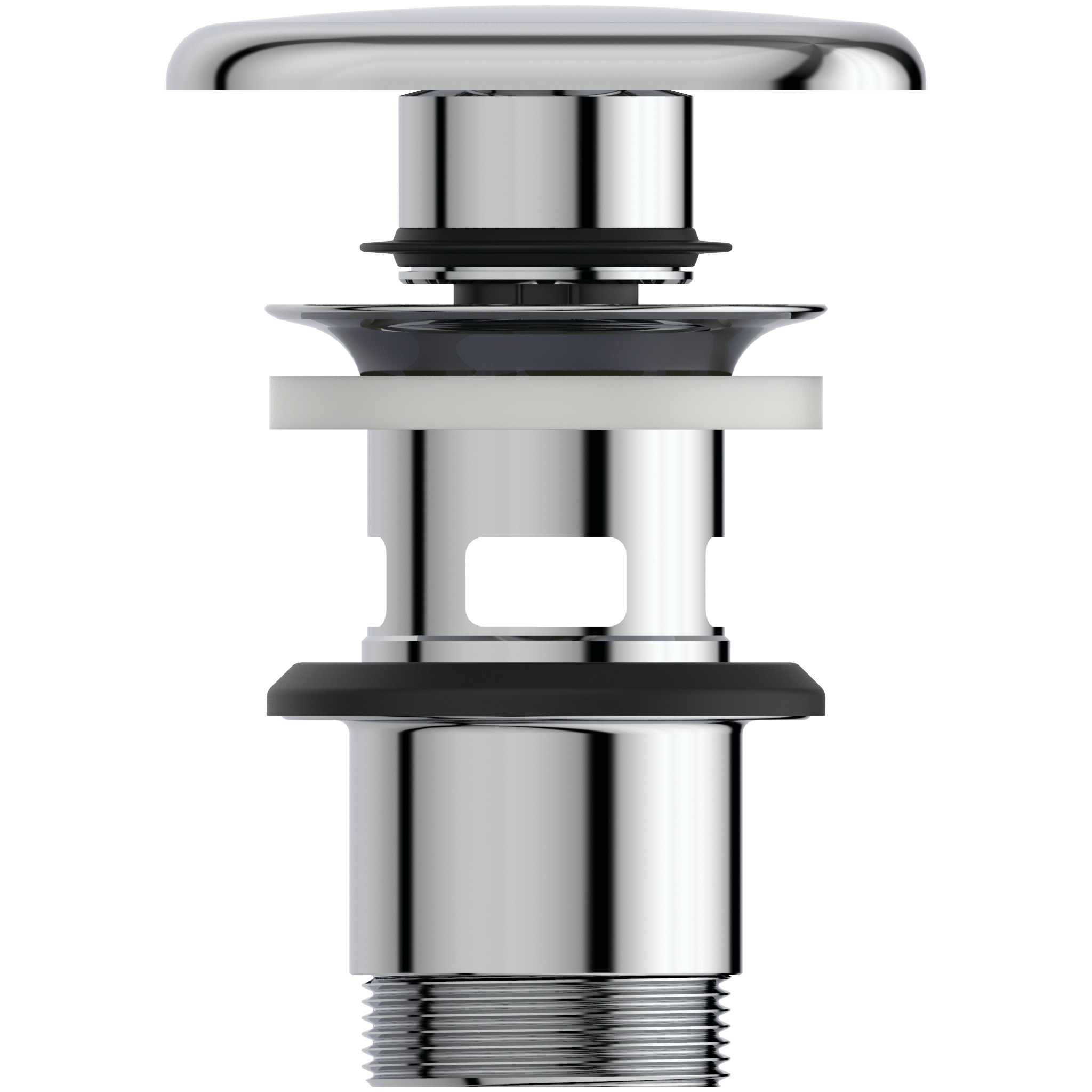 Ideal Standard Strada Ii Push-Open Ventil, Quadratisch, Chrom, T3629aa