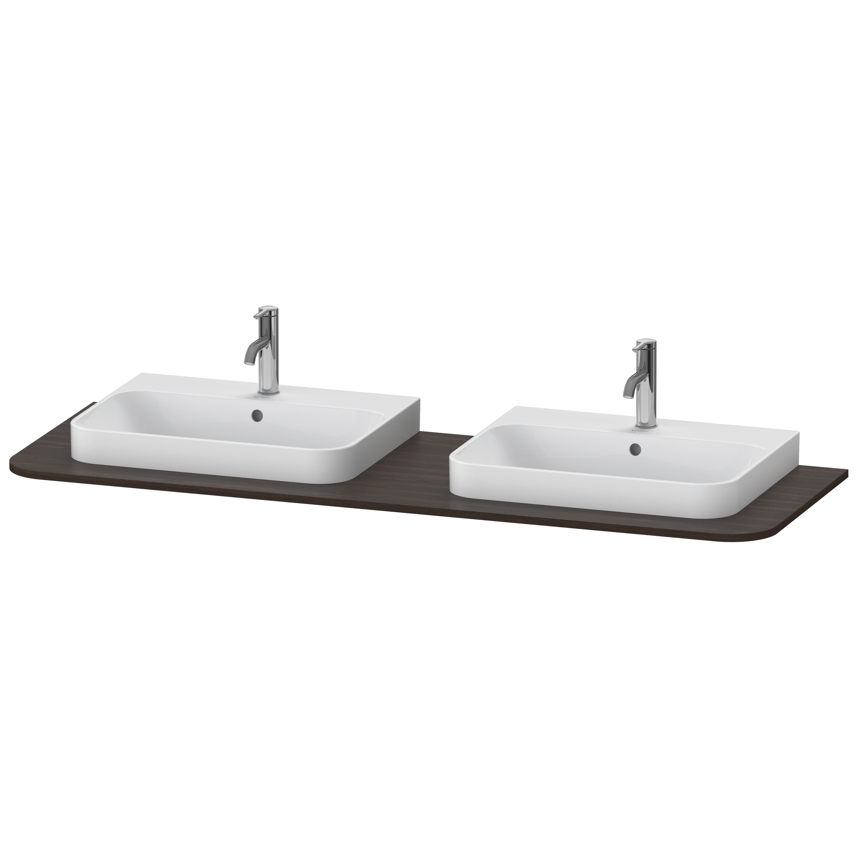 Duravit Happy D.2 Plus Konsole, 1600X550 Mm, 2 Ausschnitte, Für Den Waschtischunterbau Hp4946b, Hp4964b, Hp4974b, Hp032hb6969