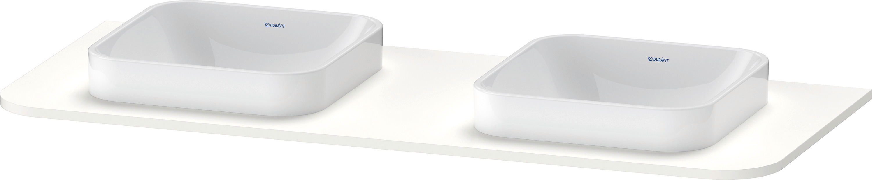 Duravit Happy D.2 Plus Konsole, 1300X550 Mm, 2 Ausschnitte, Für Den Waschtischunterbau Hp4943b, Hp032kb3636