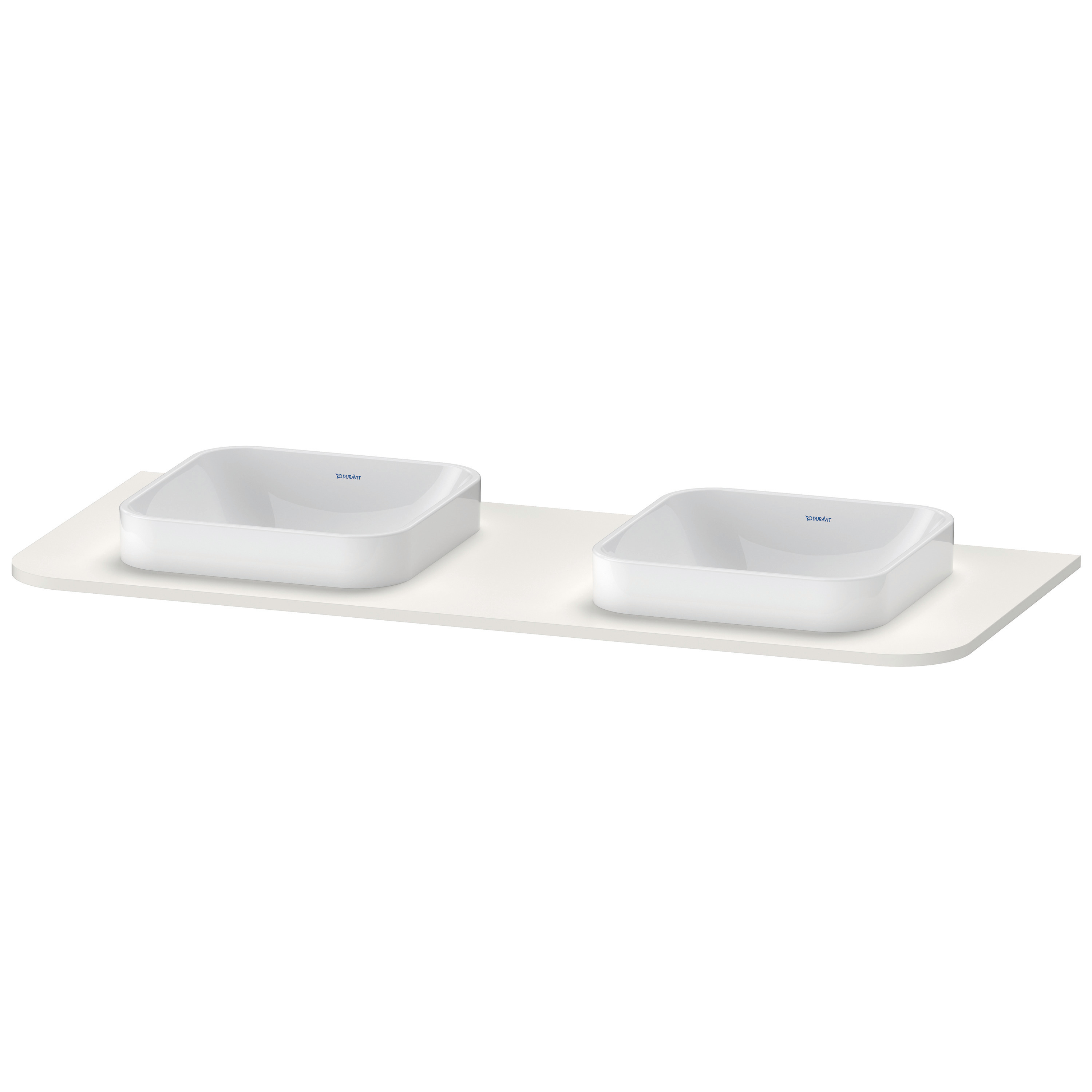 Duravit Happy D.2 Plus Konsole, 1300X550 Mm, 2 Ausschnitte, Für Den Waschtischunterbau Hp4943b, Hp032kb3939