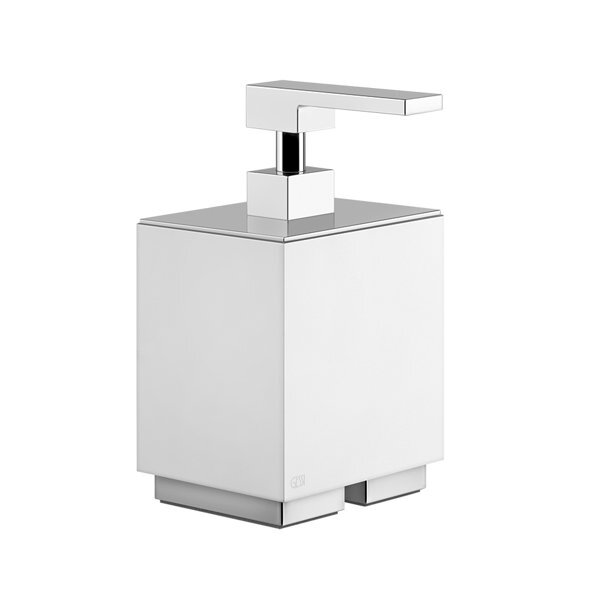 Gessi Weiss Rettangolo Accessoires Seifenspender Standversion, Behälter Weiß, 20837726