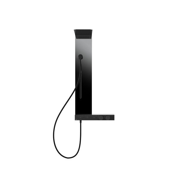 Gessi Schwarz Hi-Fi, Duschkombination Zur Aufputz-Wandmontage Mit Thermostat, 3 Funktionen, 63041299