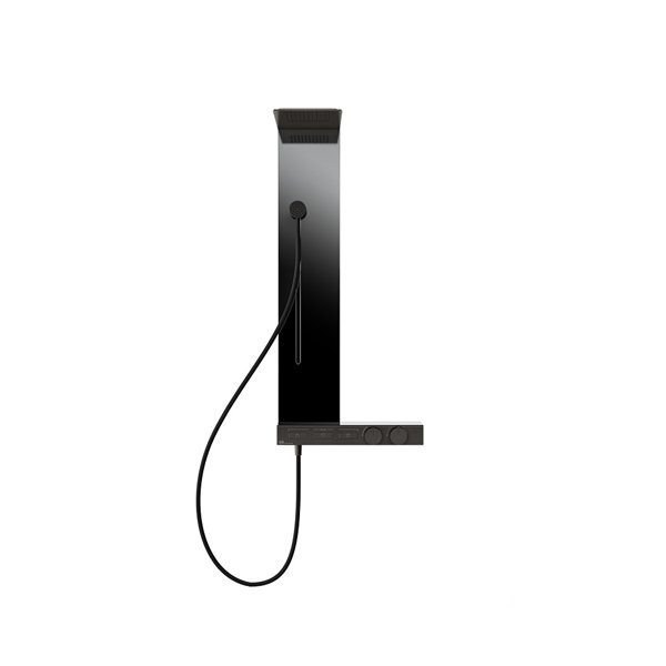 Gessi Schwarz Hi-Fi, Duschkombination Zur Aufputz-Wandmontage Mit Thermostat, 3 Funktionen, 63041707