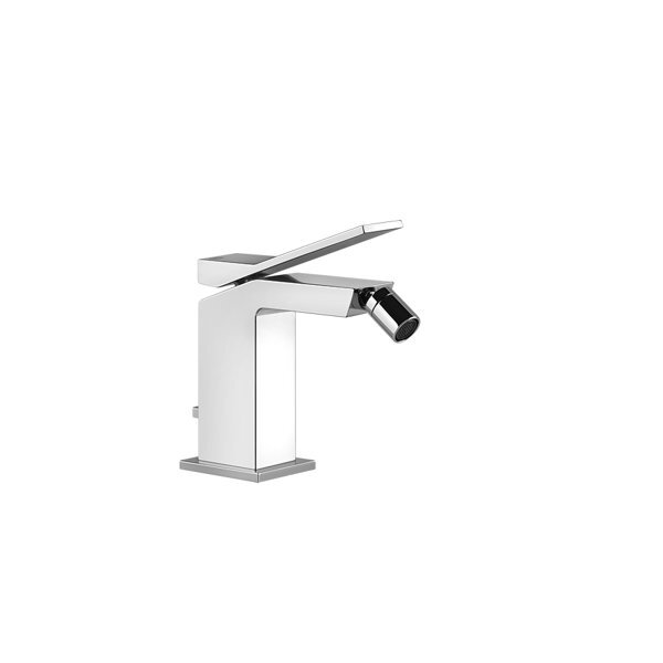 Gessi Rettangolo K, Bidet-Einhebelmischer, Mit Ablaufgarnitur 1 1/4, Ausladung 118 Mm, 53007710