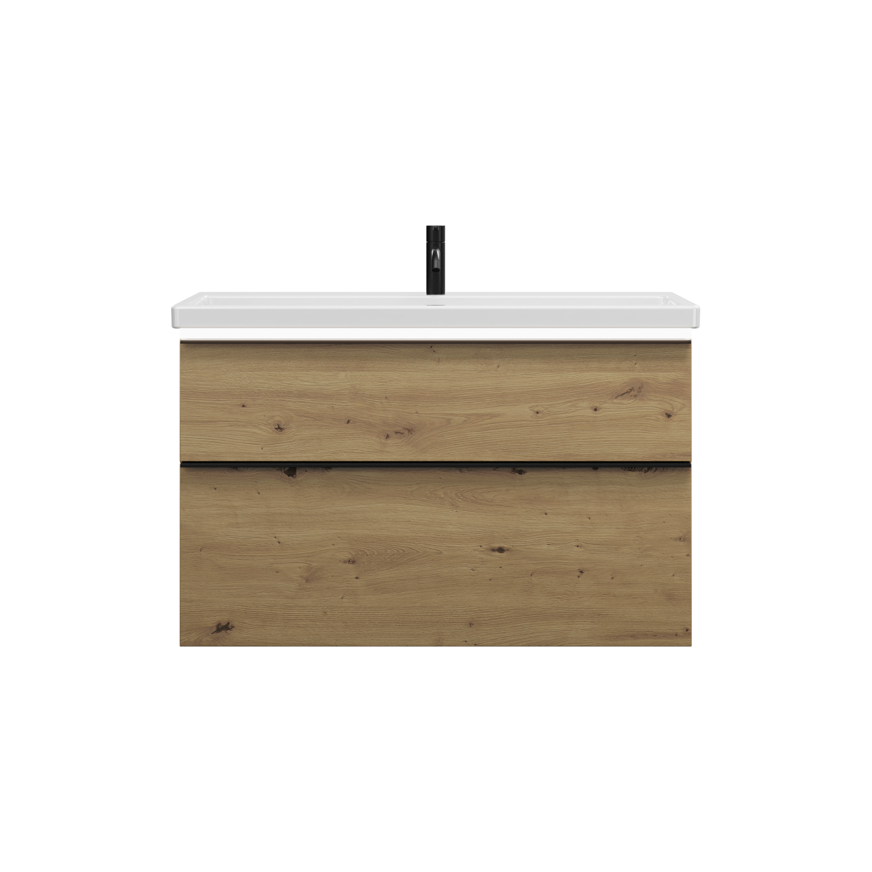 Burgbad Eqio Keramik-Waschtisch inklusive Waschtischunterschrank mit LED-Beleuchtung, Breite 1030mm, SEZA103F5662C0001G0252