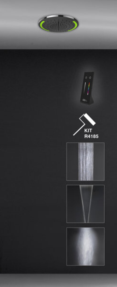 Gessi Colour, Multifunktions Dusch-Einbau-System, rund, Durchmesser 355mm, Strahlart Regen, Nebel, Schwall, inkl. Lichteffekt, 57829238