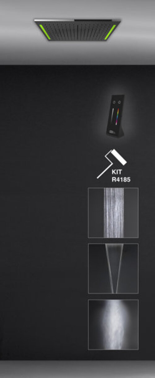 Gessi Colour, Multifunktions Dusch-Einbau-System, 505x305mm, Strahlart Regen, Nebel, Schwall, inkl. Lichteffekt, 57831238