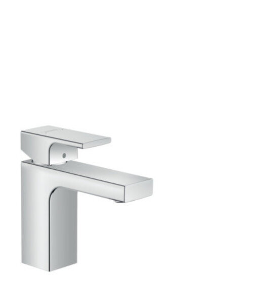 Hansgrohe Vernis Shape Einhebel-Waschtischarmatur 100 Mit Metall Zugstangen-Ablaufgarnitur, Chrom, 71568000