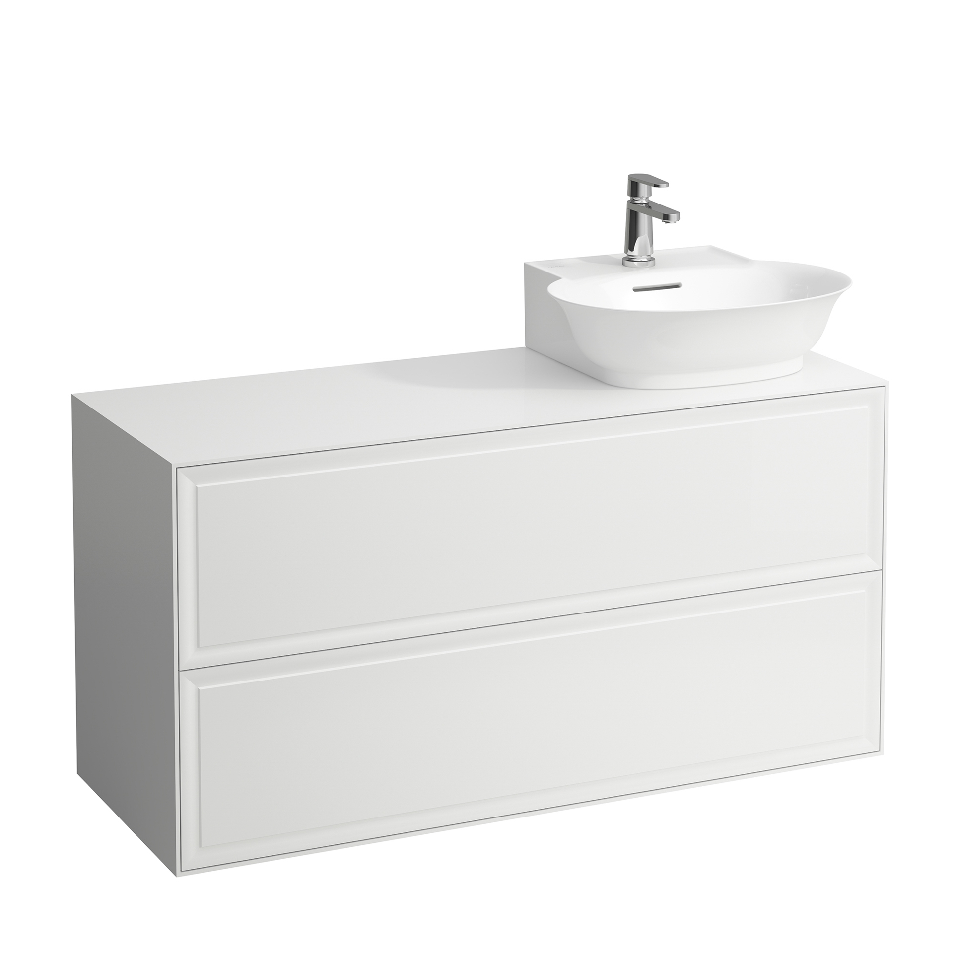 LAUFEN THE NEW CLASSIC Schubladenelement, Ausschnitt rechts, 1175x455x600mm, 2 Schubladen, zu Aufsatz-Handwaschbecken H816852, H4060880851701