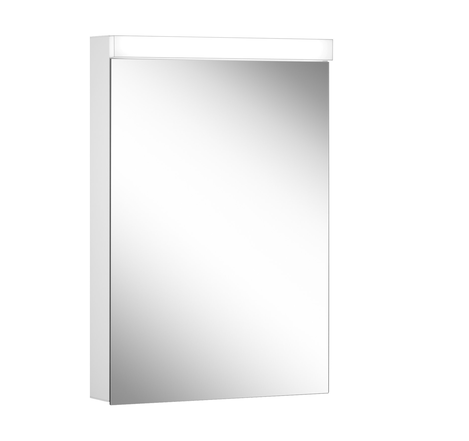 Schneider DAILY Line Ultimate LED-Lichtspiegelschrank, 1 Tür Anschlag wechselbar, Steckdose rechts, 50x74,8x13cm, 02.02, 178.052.02.02