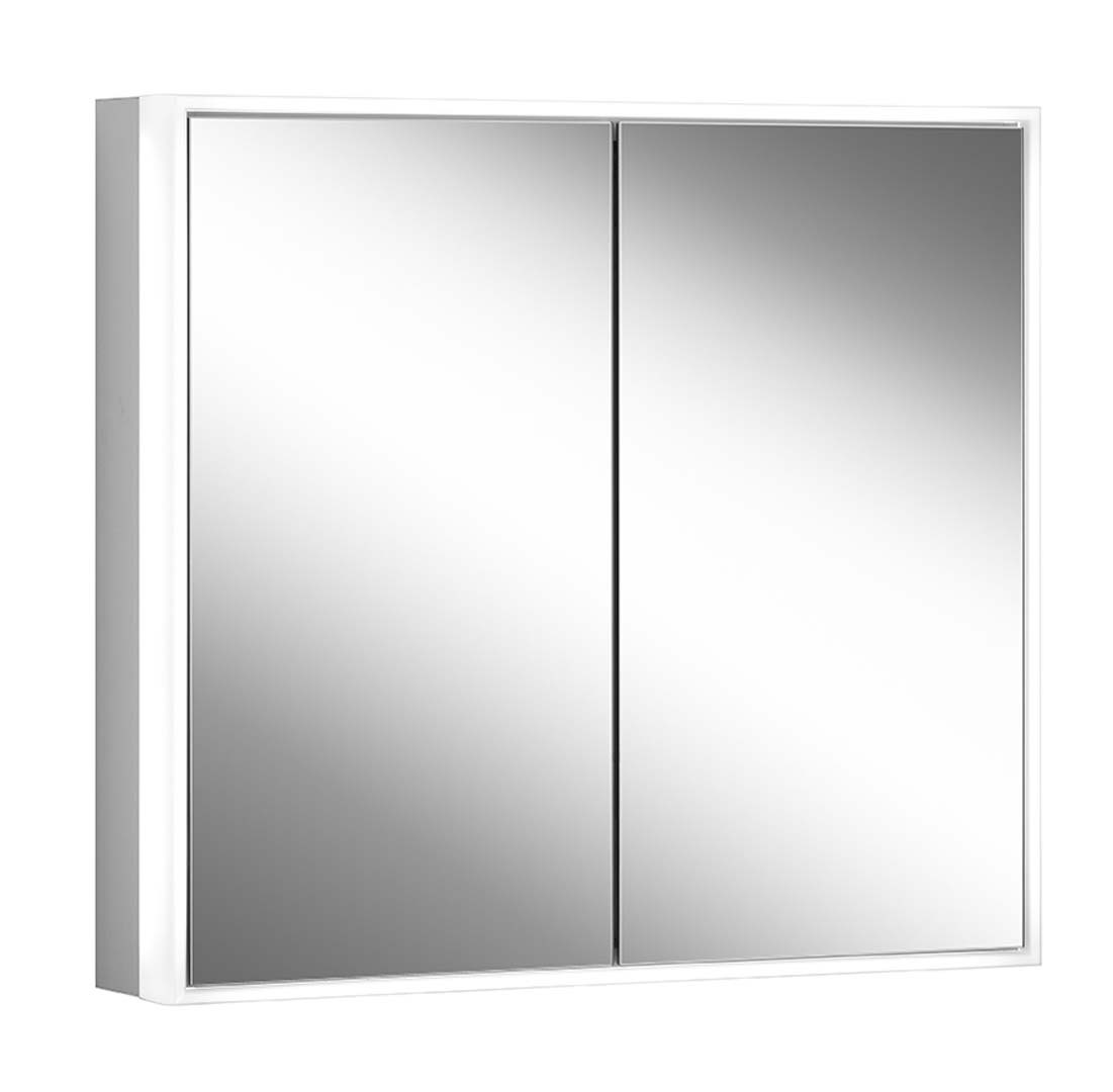 Schneider GLOW classic HCL Spiegelschrank, 2 Türen 30/30cm, 625x158x731mm, rundum Beleuchtung, stufenlos dimmbar, Steckdose links, 182.063.01.50