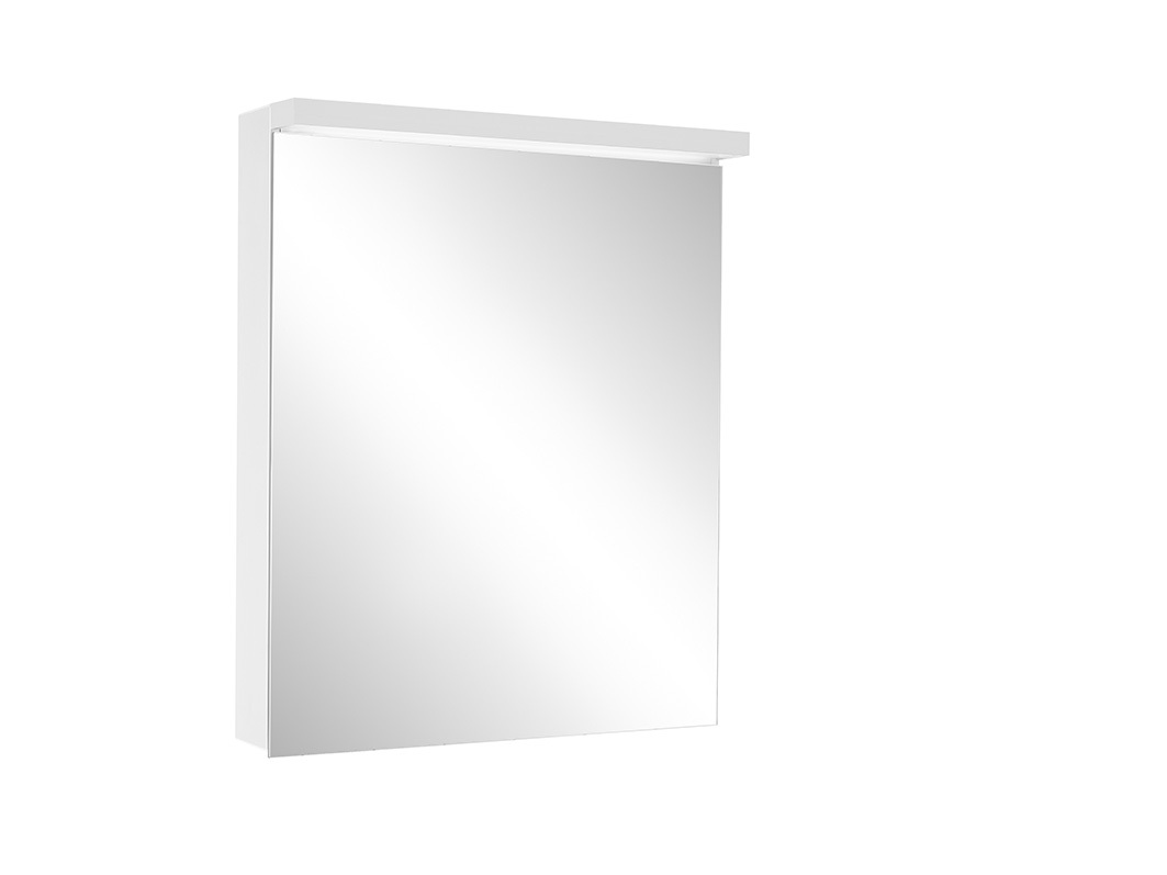 Schneider BORDO TW LED-Lichtspiegelschrank, 1 Tür Anschlag wechselbar, Steckdose links, 49,5x72,6x17,8cm, 188.051.02.50