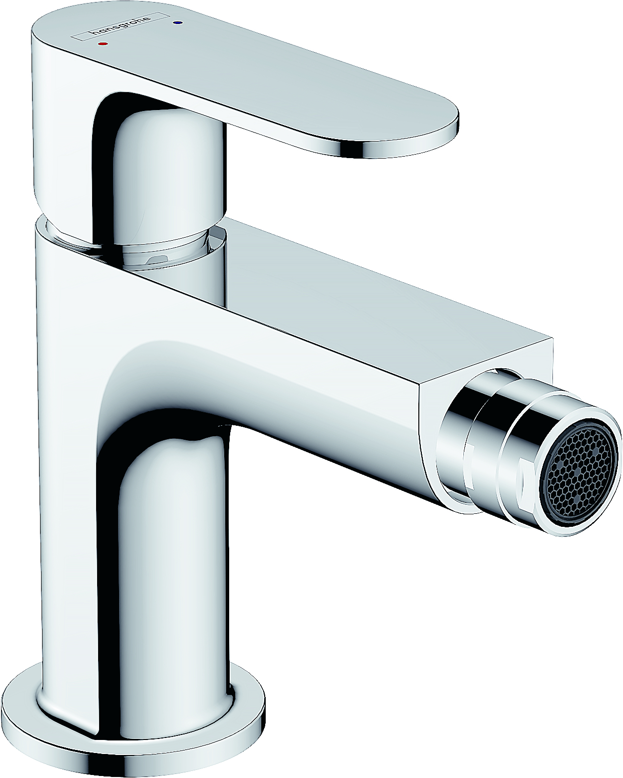 Hansgrohe Rebris S Einhebel-Bidetmischer, mit Metall Ablaufgarnitur, Ausladung 120 mm, 72212000