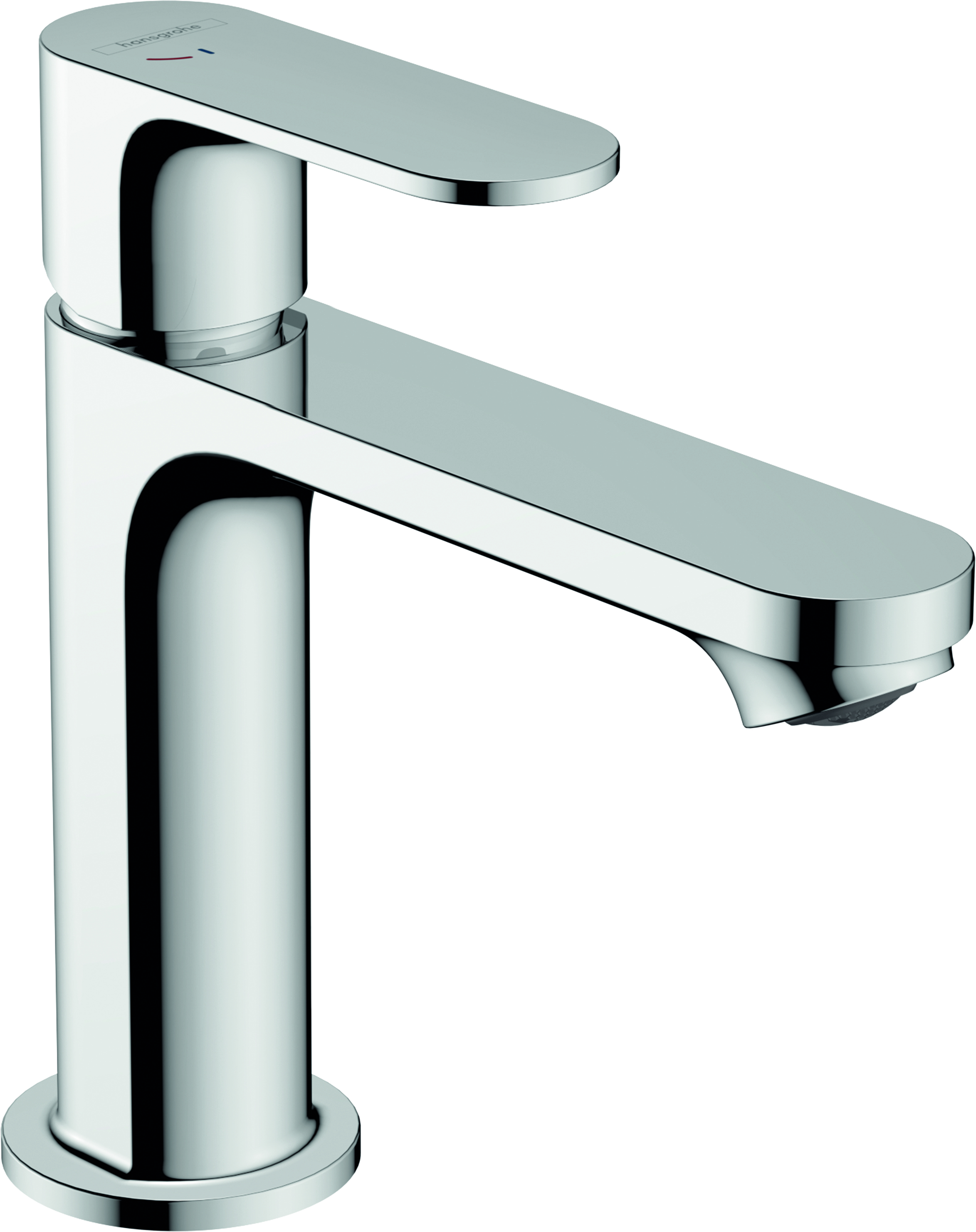 Hansgrohe Rebris S Einhebel-Waschtischarmatur, 110 CoolStart, mit Metall Zugstangen-Ablaufgarnitur, Ausladung 133 mm, 72527000