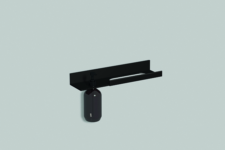 Alape Ablage AS.400.HT.R, B: 400mm, H: 196mm, T: 111mm, Ausschnitt Lotionsspender links/ Handtuch rechts, 8270321980