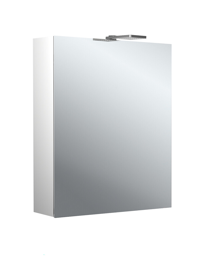 emco pure 2 Style LED Lichtspiegelschrank mit Aufsatzstrahlern, 1 Tür Anschlag wechselbar, 600x711x153mm, 979705301
