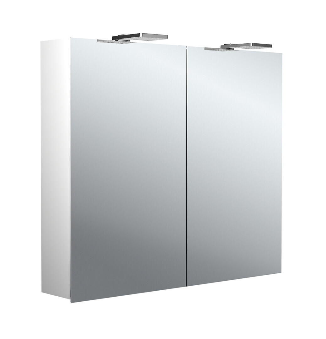 emco pure 2 Style LED Lichtspiegelschrank mit Aufsatzstrahlern, 2 Türen, 800x711x153mm, 979705303
