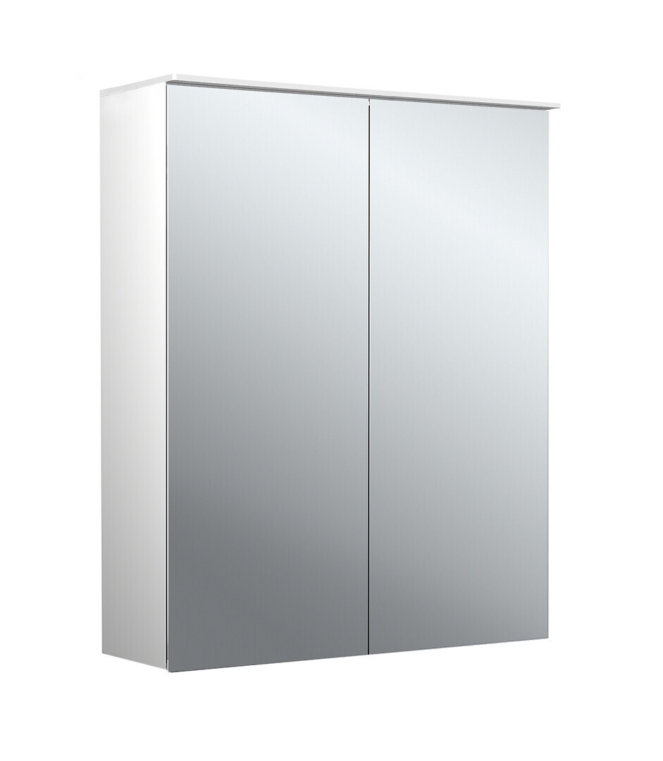 emco pure 2 Design LED Lichtspiegelschrank mit Lichtsegel, 2 Türen, 600x711x153mm, 979705402