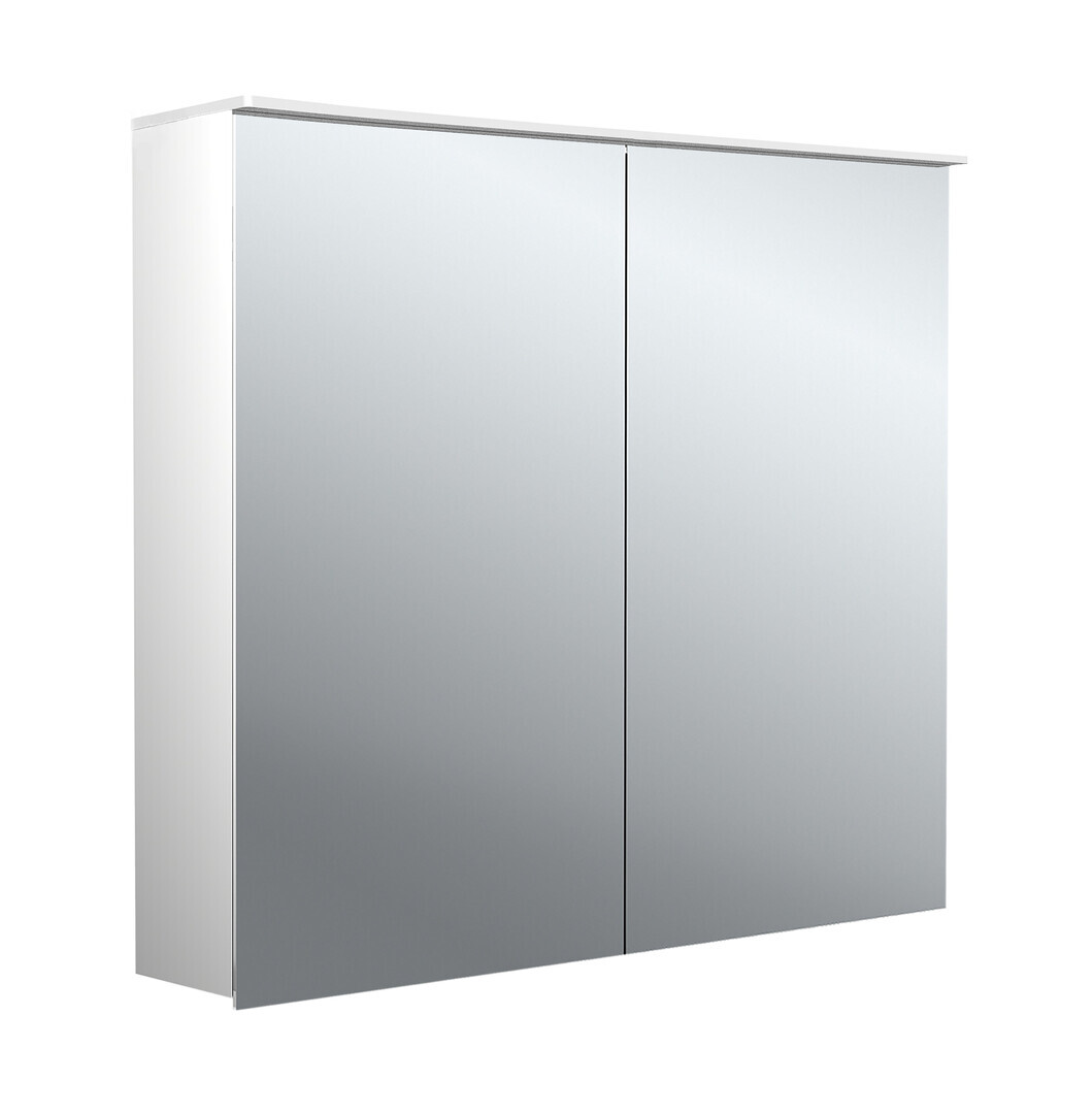 emco pure 2 Design LED Lichtspiegelschrank mit Lichtsegel, 2 Türen, 800x711x153mm, 979705403