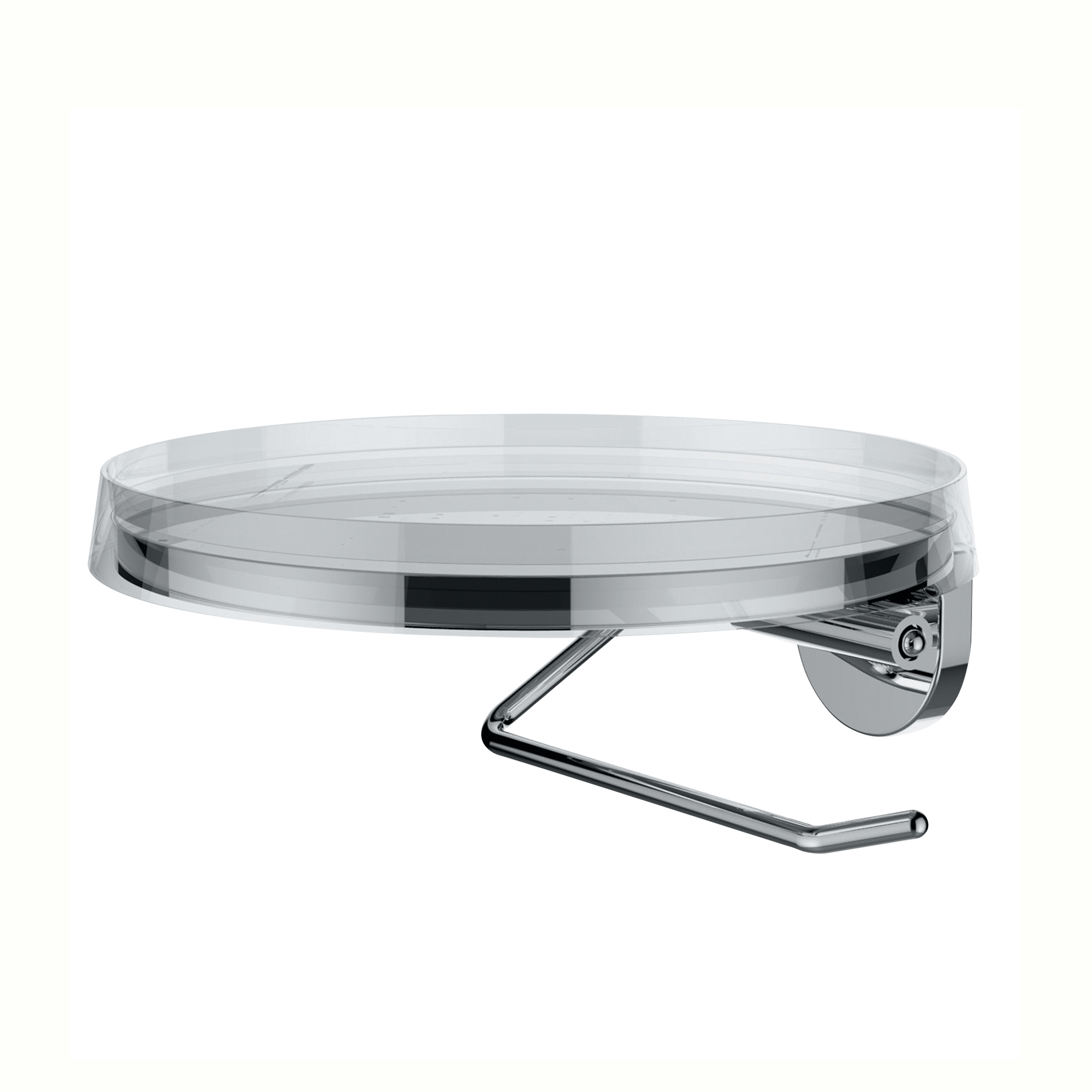 Laufen Kartell Toilettenpapierhalter, B/T: 185/185 Mm, Deko-Disc Kristallklar, H3843320040001