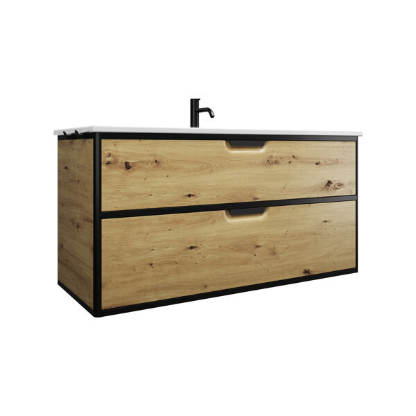 Burgbad Vry Keramik-Waschtisch mit Waschtischunterschrank, 1230x600x496mm, SGUX123F6020C0001G0253