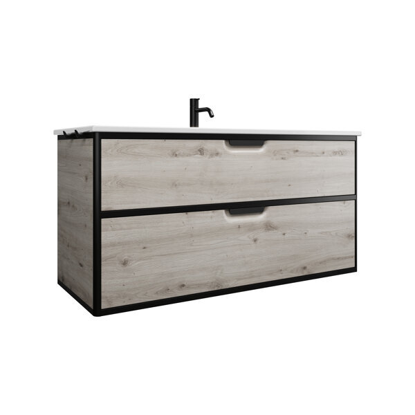 Burgbad Vry Keramik-Waschtisch mit Waschtischunterschrank, 1230x600x496mm, SGUX123F6021C0001G0253