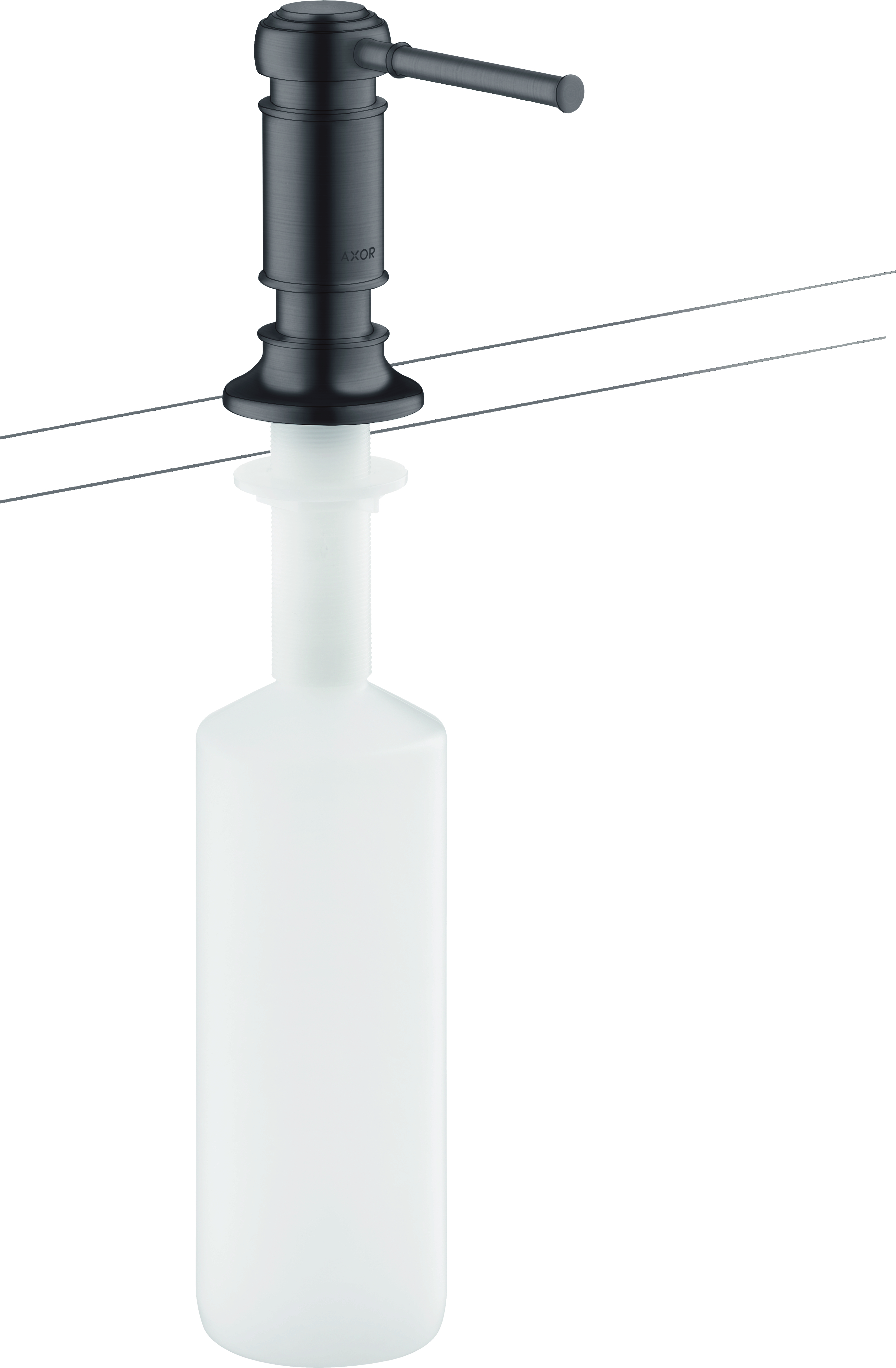 hansgrohe AXOR Montreux Seifen- und Lotionsspender, Ausladung 91mm, Flascheninhalt 500ml, 42018340