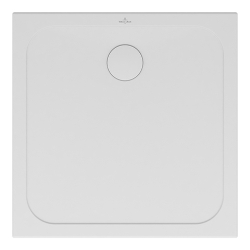 Villeroy & Boch Lifetime Plus Duschwanne, quadratisch, Keramik, Anti- slip, 800x800x35mm, Weiß Alpin, 6223B301