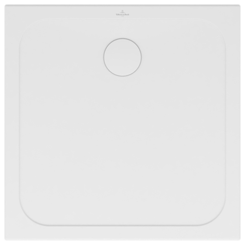 Villeroy & Boch Lifetime Plus Duschwanne, quadratisch, Keramik, Anti- slip, 900x900x35mm, Weiß Alpin, 6223D401