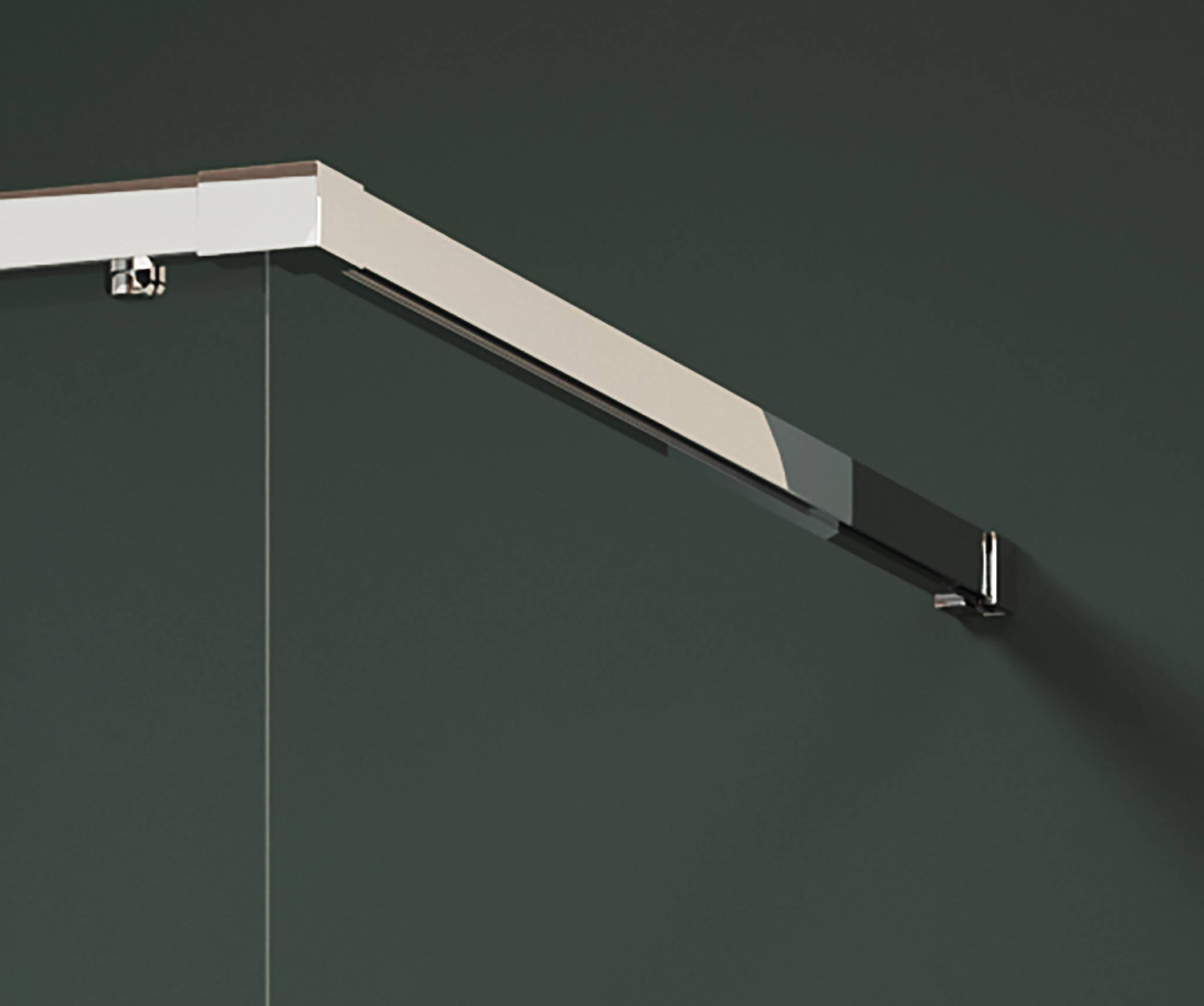 HÜPPE Vita pure Zubehör Ergänzungsset Walk-In, Länge120cm, kürzbar, Zubehör Duschabtrennung, VA2101069