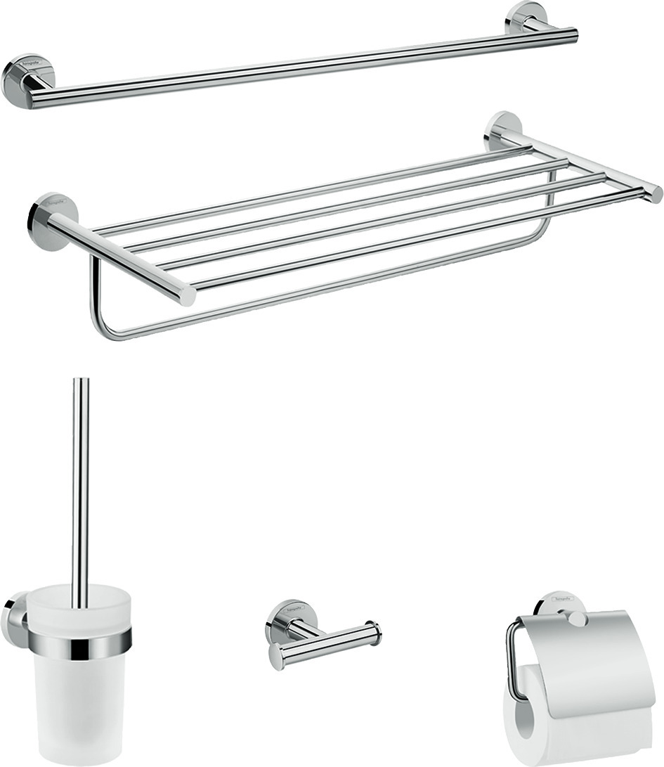 hansgrohe Logis Universal Bad-Accessoire Sets, 5-teilig, chrom, 41728000