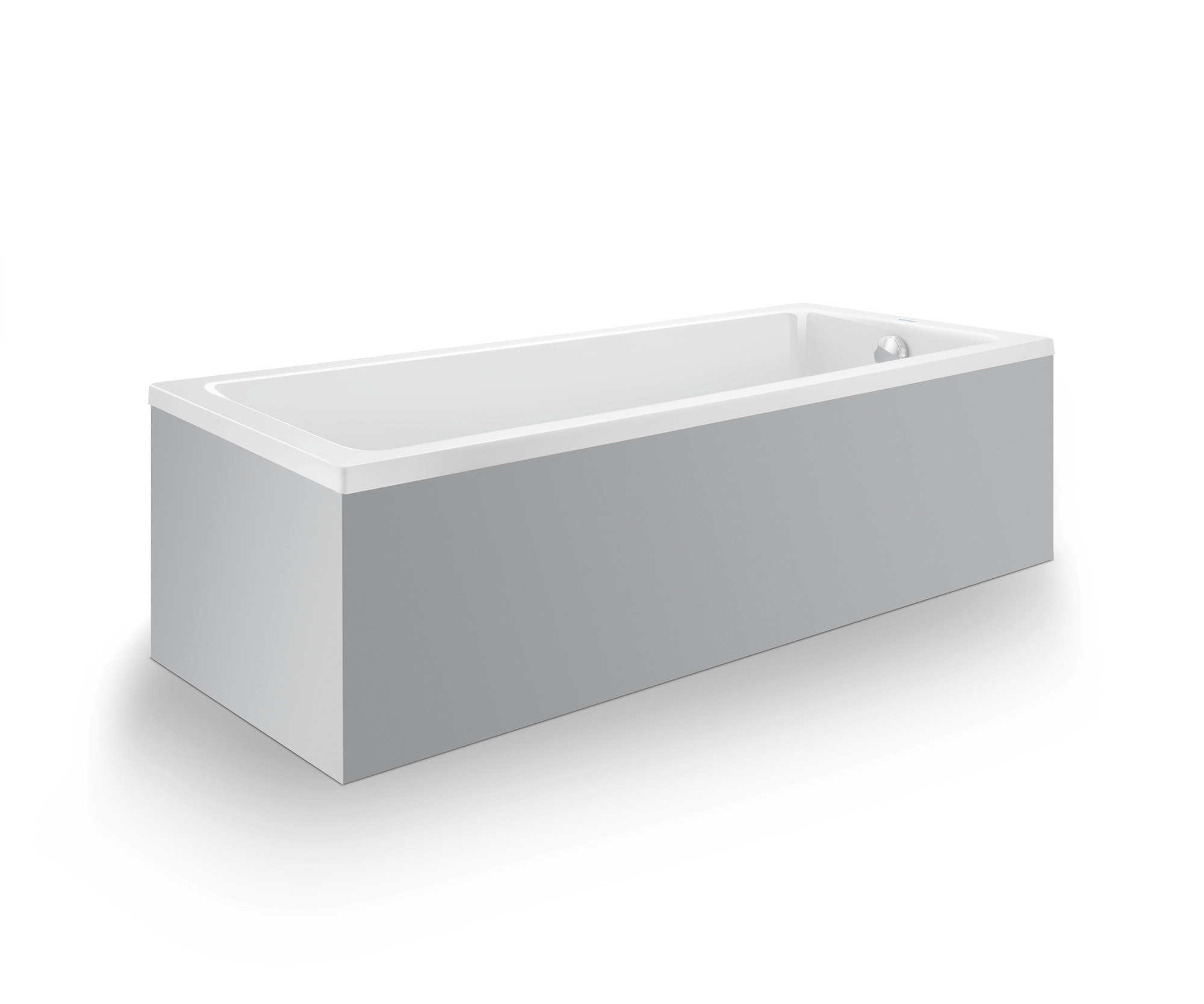 Duravit No.1 Einbau-Badewanne, rechteckig, 1600x700mm, 1 Rückenschräge, weiß, 700488000000000