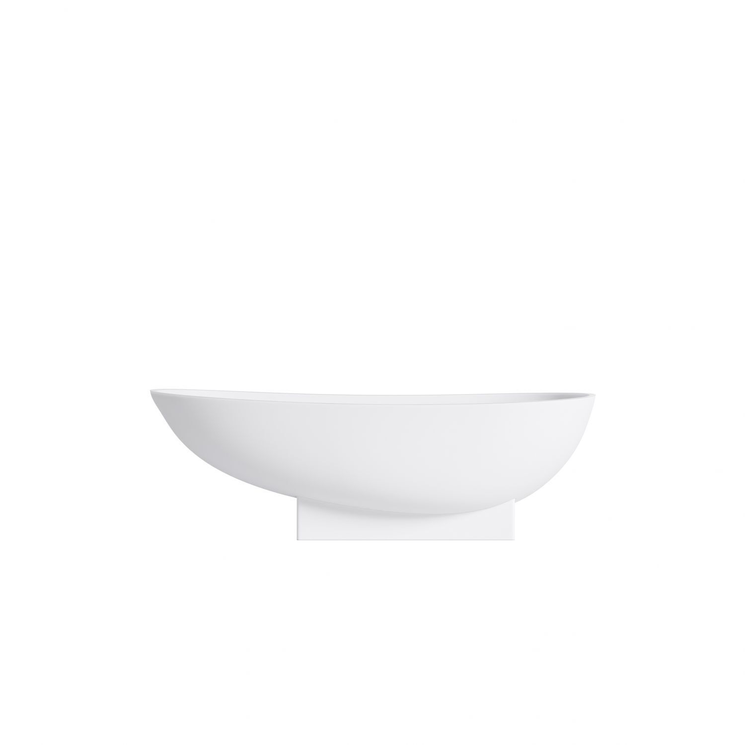 Steinberg Serie 490 Badewanne, freistehend, oval, 1800x820mm, SOLIDSurface, Mattweiß, 4908400W