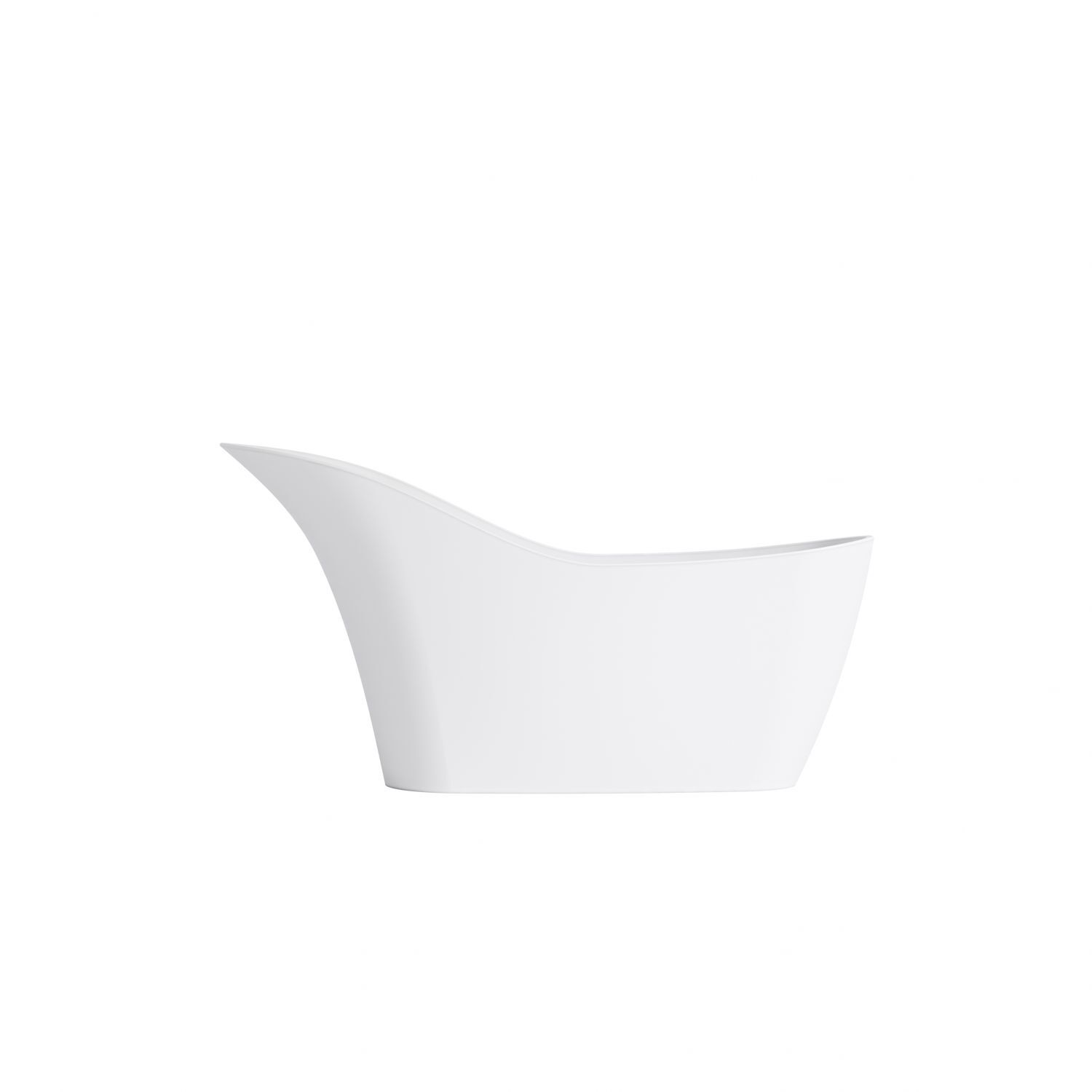 Steinberg Serie 490 Badewanne, freistehend, oval, 1690x750mm, SOLIDSurface, Mattweiß, 4908600W