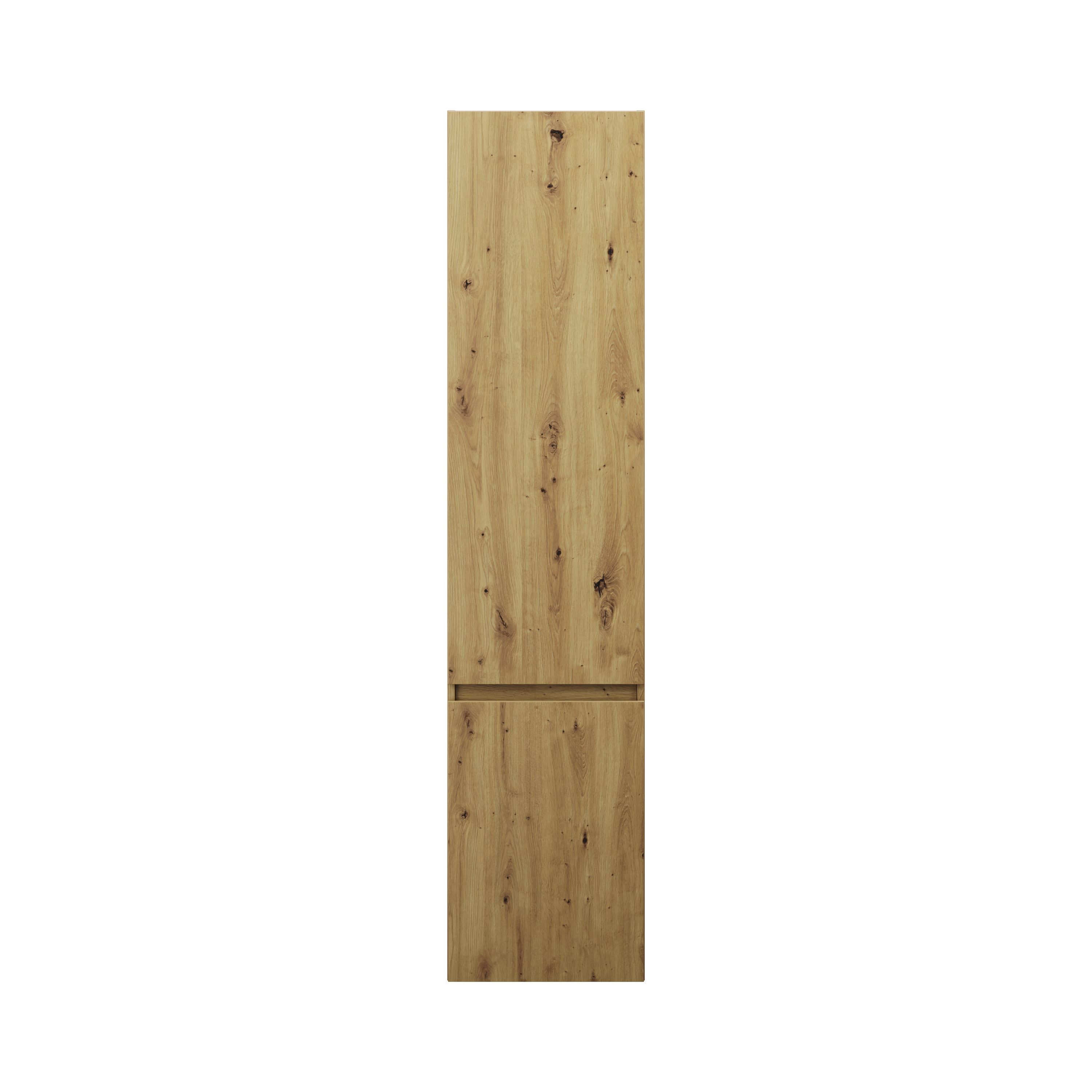 burgbad Lin20 Hochschrank wandhängend mit 1 Tür inklusive Wäschekorb, Türanschlag links, 400x345x1760mm, HSPG040LF5353