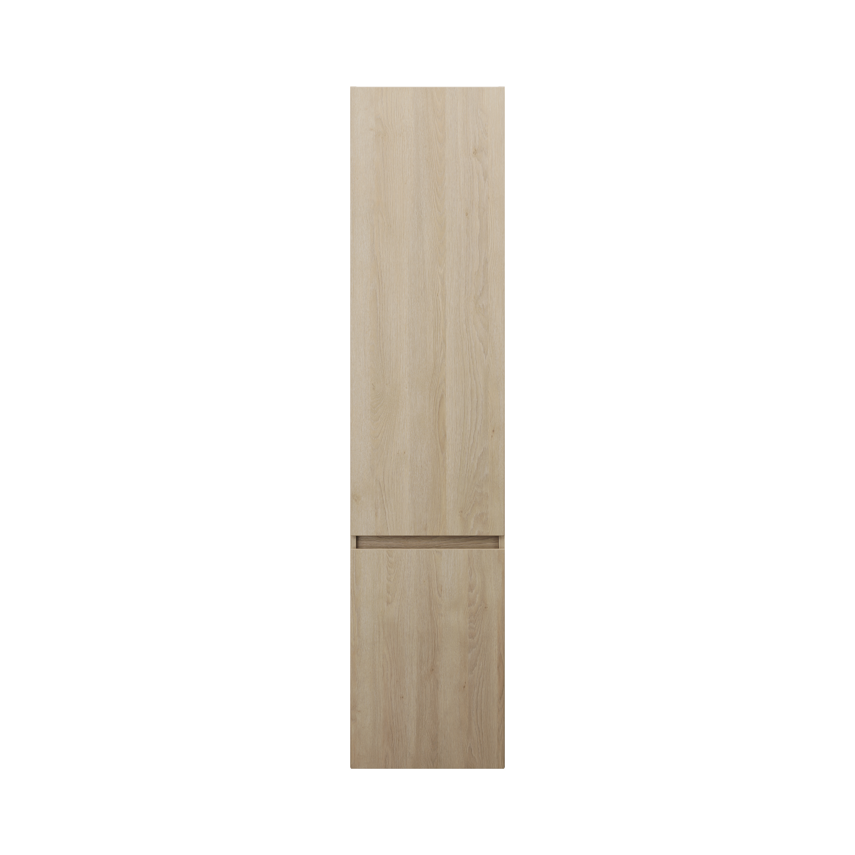burgbad Lin20 Hochschrank wandhängend mit 1 Tür inklusive Wäschekorb, Türanschlag links, 400x345x1760mm, HSPG040LF5355