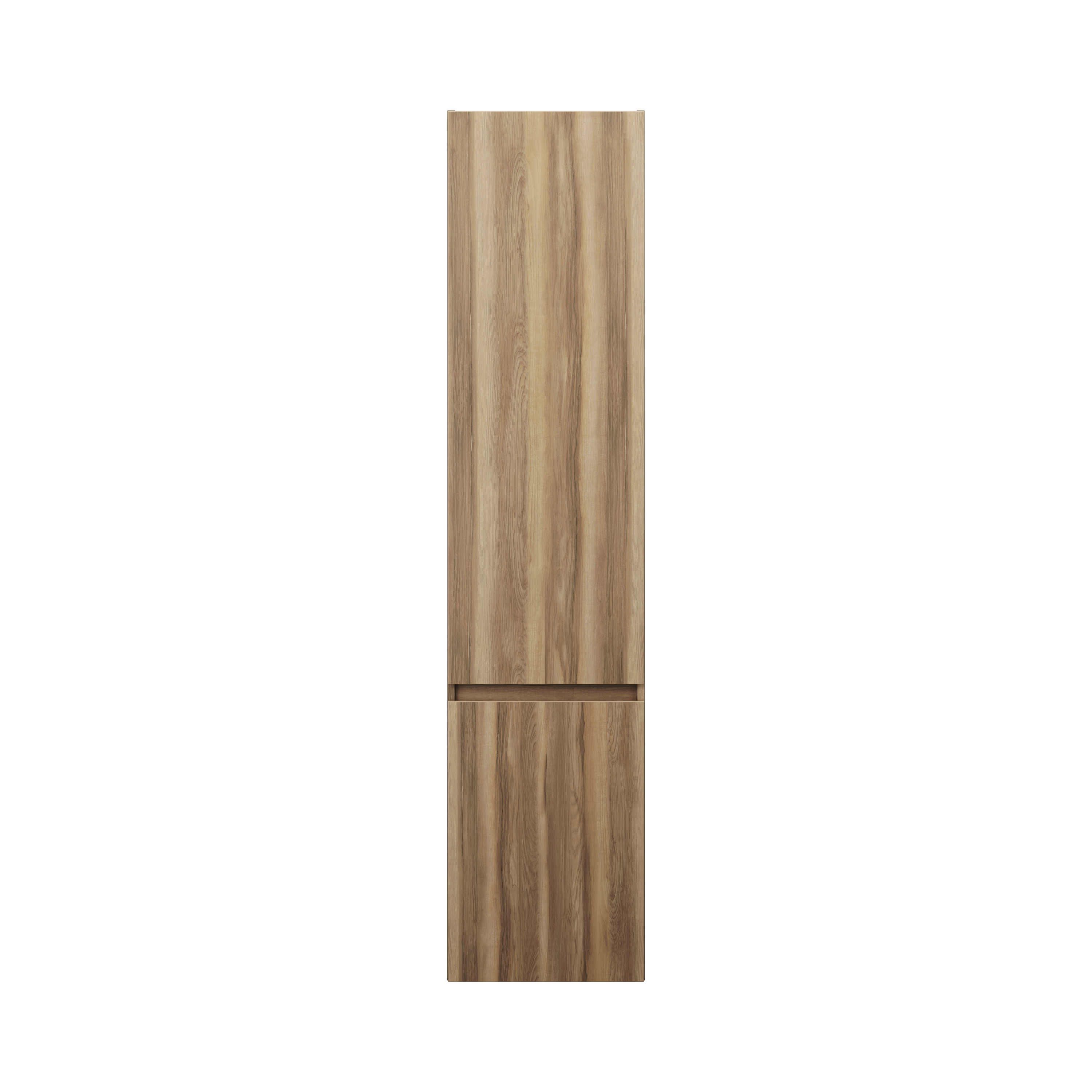 burgbad Lin20 Hochschrank wandhängend mit 1 Tür inklusive Wäschekorb, Türanschlag links, 400x345x1760mm, HSPG040LF5357