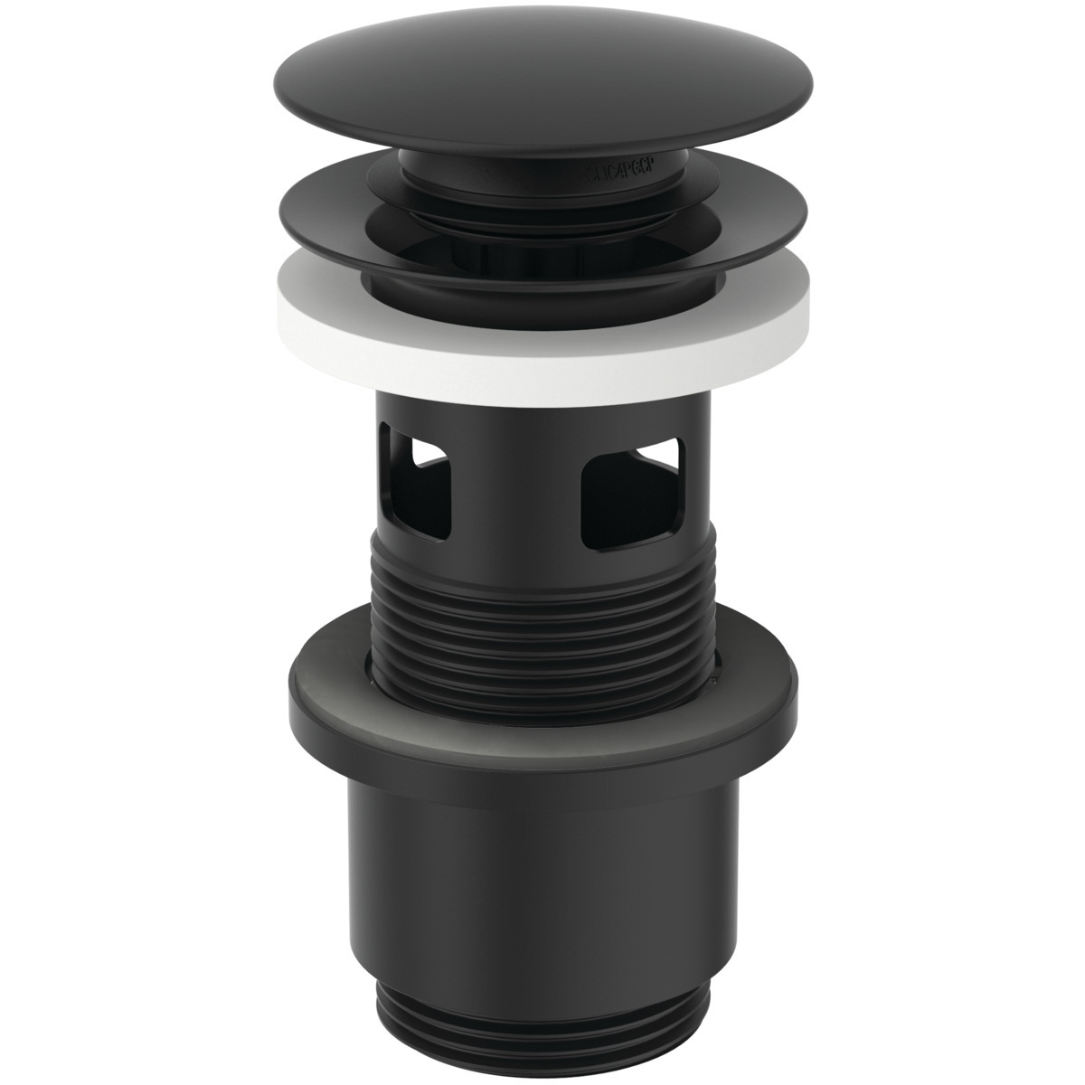 Ideal Standard Push-Open-Ventil, Mit Geschlitztem Schaft, Mit Überlauf, E1482xg
