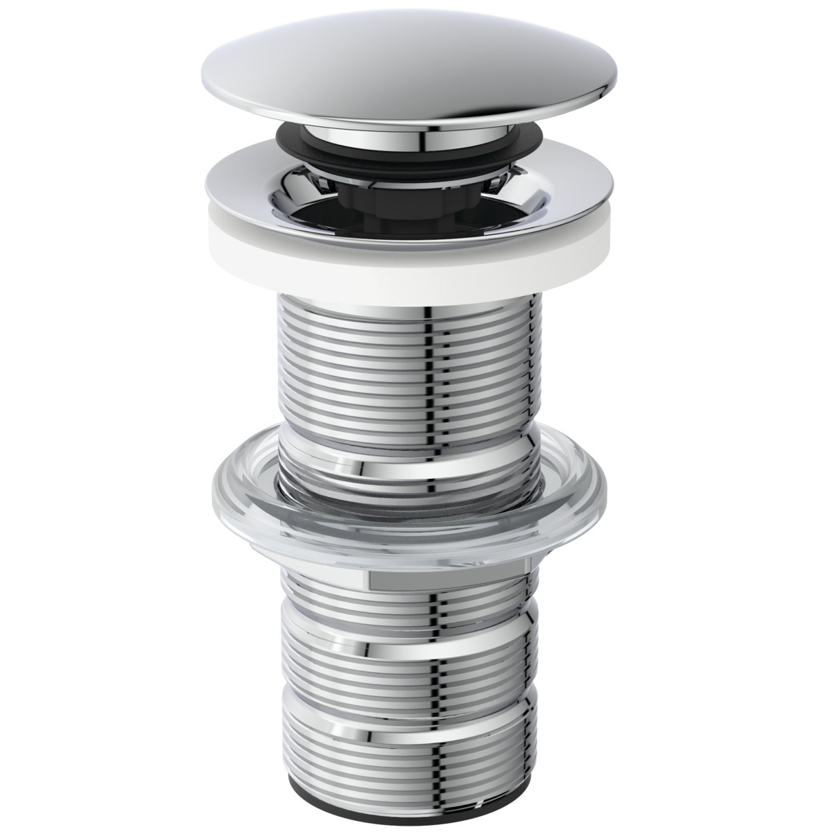Ideal Standard Push-Open-Ventil, Mit Ungeschlitztem Schaft, Ohne Überlauf, E1483aa