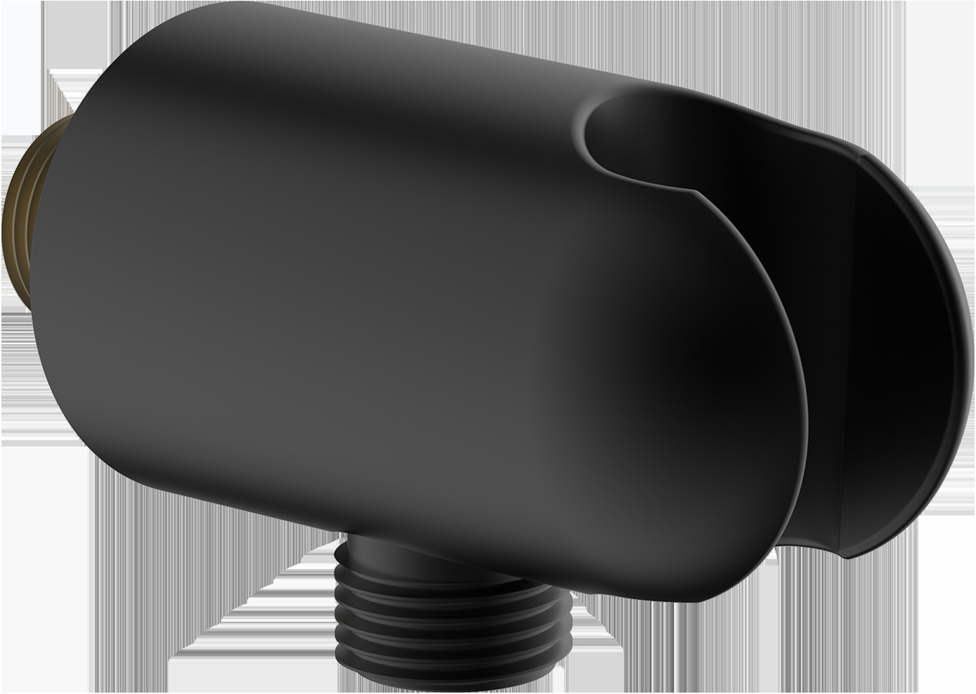 Hansa Schwarz Wandanschlussbogen Matt-, 2-Teilige Bauweise, Direkter Anschluss, 290019-33