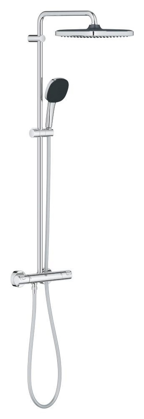 Grohe Silber Duschsystem, Vitalio Comfort 250 Duschsystem Mit Thermostatbatterie Und Vitalio Comfort 110 Handbrause, Inkl. Mon - Image 3